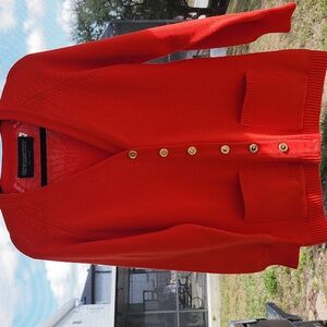 Vintage Givenchy red cardigan.